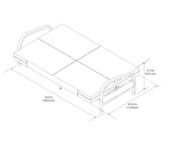 DHP Elbern Black Metal Futon With Black Microfiber Cover 20 DHP Elbern Black Metal Futon With Black Microfiber Cover -Home Sale Store 810598097 7