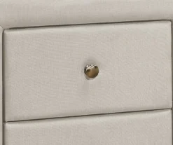 Monarch Linen Upholstered Nightstand 11 Monarch Linen Upholstered Nightstand -Home Sale Store 810598501 A8