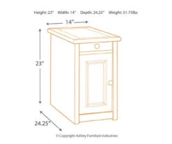 Bolanburg Chairside End Table With USB Ports, Outlets & Tray -Home Sale Store 810598698 6