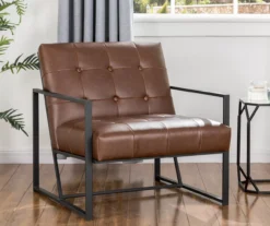Glitzhome Modern Industrial Faux Leather Accent Chairs, 2-Pack -Home Sale Store 810598913 A0 3