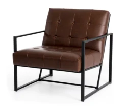 Glitzhome Modern Industrial Faux Leather Accent Chairs, 2-Pack -Home Sale Store 810598913 A0 4