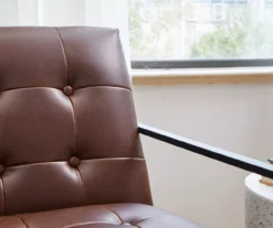 Glitzhome Modern Industrial Faux Leather Accent Chairs, 2-Pack -Home Sale Store 810598913 A0 5