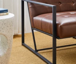 Glitzhome Modern Industrial Faux Leather Accent Chairs, 2-Pack -Home Sale Store 810598913 A0 6