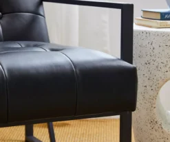 Glitzhome Modern Industrial Faux Leather Accent Chairs, 2-Pack -Home Sale Store 810598914 A0 5