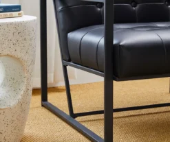 Glitzhome Modern Industrial Faux Leather Accent Chairs, 2-Pack -Home Sale Store 810598914 A0 6