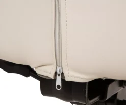 Cream Mid-Century Modern Faux Leather Executive Office Chair -Home Sale Store 810598938 A0 7