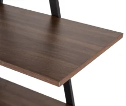 Walnut Modern A-Frame 4-Shelf Bookcase 10 Walnut Modern A-Frame 4-Shelf Bookcase -Home Sale Store 810598942 A0 4