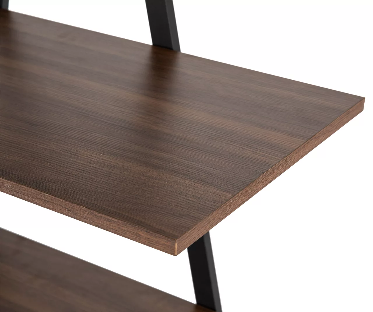 Walnut Modern A-Frame 4-Shelf Bookcase 4 Walnut Modern A-Frame 4-Shelf Bookcase - Image 4