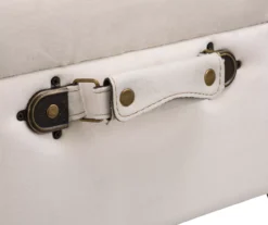 Seashell White Velvet Suitcase Storage Stool -Home Sale Store 810598945 A0 5