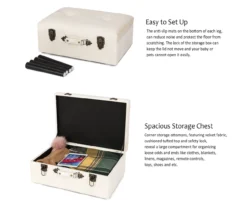 Seashell White Velvet Suitcase Storage Stool -Home Sale Store 810598945 A0 7