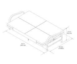 DHP Elbern Black Metal Futon With Cover -Home Sale Store 810599700 810600181 810600182 A8 2