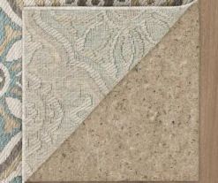 Waterside Light Gray & Turquoise Geometric Outdoor Area Rug, (8' X 10') -Home Sale Store 810600325 A8 2