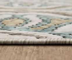 Waterside Light Gray & Turquoise Geometric Outdoor Area Rug, (8' X 10') -Home Sale Store 810600325 A8 4