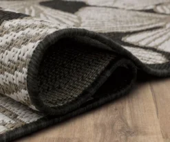 Treasured Garden Dark Gray & White Botanical Outdoor Area Rug, (4' X 5.5') 13 Treasured Garden Dark Gray & White Botanical Outdoor Area Rug, (4' X 5.5') -Home Sale Store 810600351 A8 5