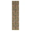 Hermes Beige & Multi-Color Weave Print Area Rug, (2' X 8')