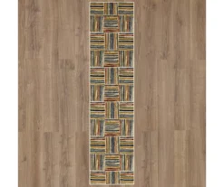 Hermes Beige & Multi-Color Weave Print Area Rug, (2' X 8') -Home Sale Store 810600396 A0 2