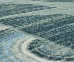 Karah Gray & Blue Circles Area Rug, (2' X 7') -Home Sale Store 810600773 A8 3