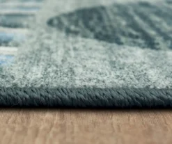 Karah Gray & Blue Circles Area Rug, (2' X 7') -Home Sale Store 810600773 A8 4