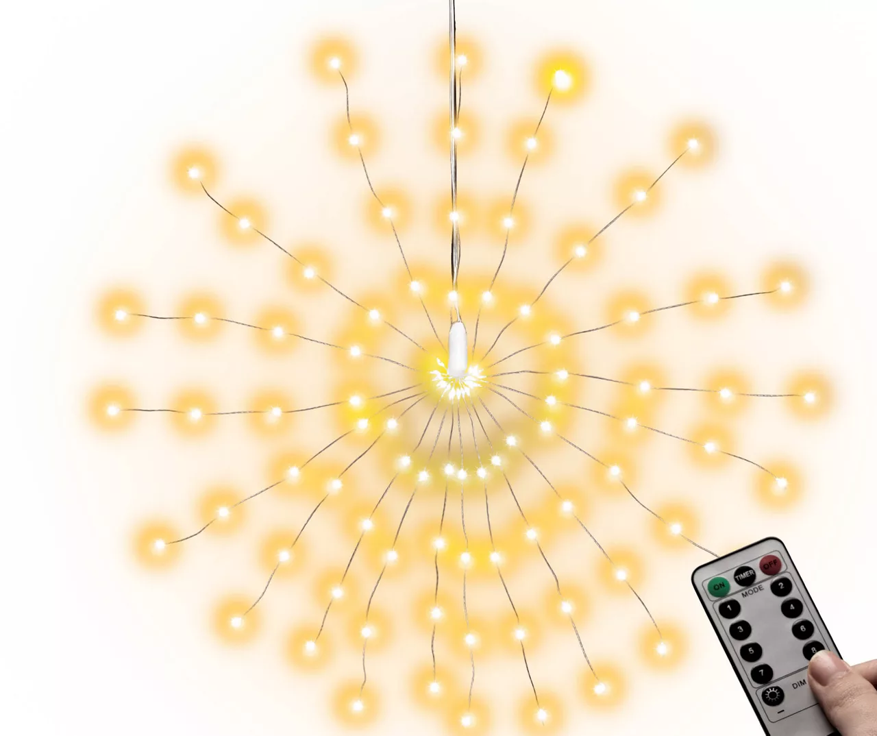 Warm White 100-LED 16" Indoor/Outdoor Fireworks Light 1 Warm White 100-LED 16" Indoor/Outdoor Fireworks Light