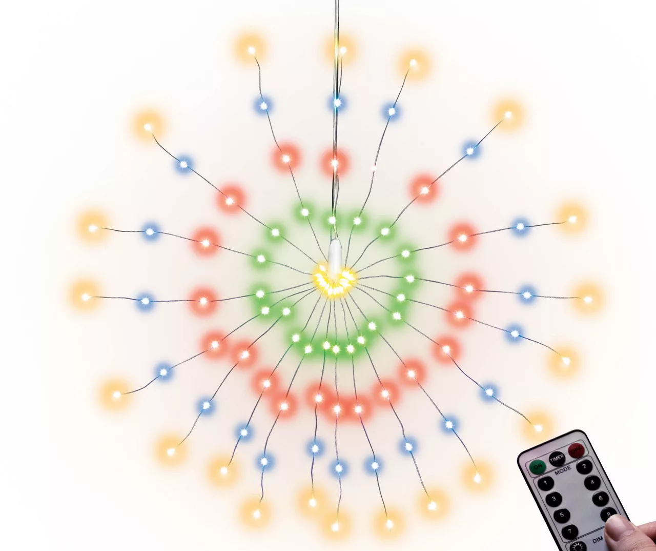 Multi-Color 100-LED 16" Indoor/Outdoor Fireworks Light 1 Multi-Color 100-LED 16" Indoor/Outdoor Fireworks Light