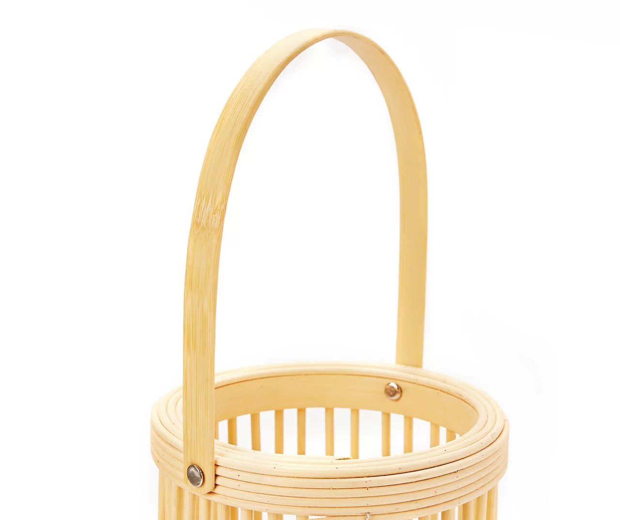 Woven Rattan, Wood & Glass LED Candle Lantern 3 Woven Rattan, Wood & Glass LED Candle Lantern - Image 3