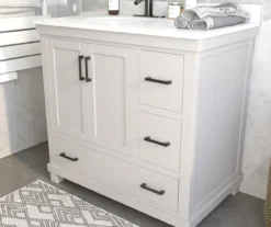 DHP Atwater Living Mills Gray Bathroom Vanity With White Sink -Home Sale Store 810610512 B0 1