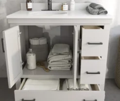 DHP Atwater Living Mills Gray Bathroom Vanity With White Sink -Home Sale Store 810610512 B0 4