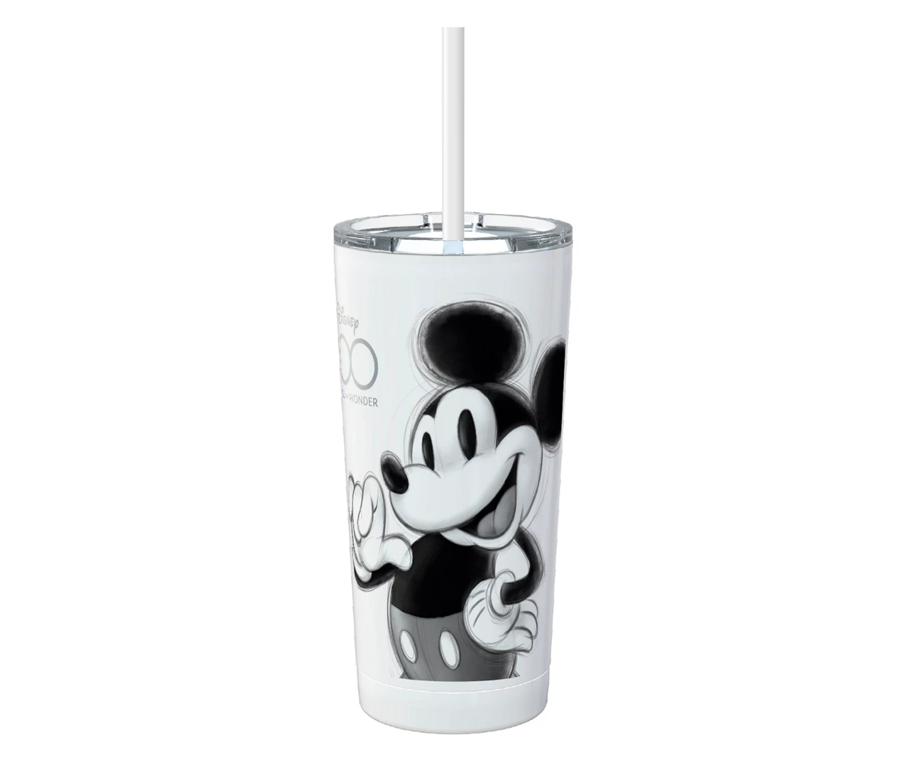 Disney Latah White & Black Mickey Mouse Travel Tumbler, 19.5 Oz. 1 Disney Latah White & Black Mickey Mouse Travel Tumbler, 19.5 Oz.