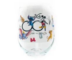 Disney 100 Heritage Multi-Character Stemless Wineglass, 4-Pack -Home Sale Store 810612019 A2