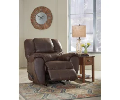 McGann Walnut Faux Leather Rocker Recliner -Home Sale Store 810612512 3