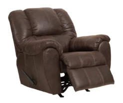 McGann Walnut Faux Leather Rocker Recliner -Home Sale Store 810612512 4