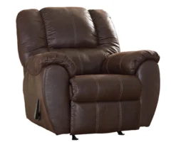 McGann Walnut Faux Leather Rocker Recliner -Home Sale Store 810612512 5