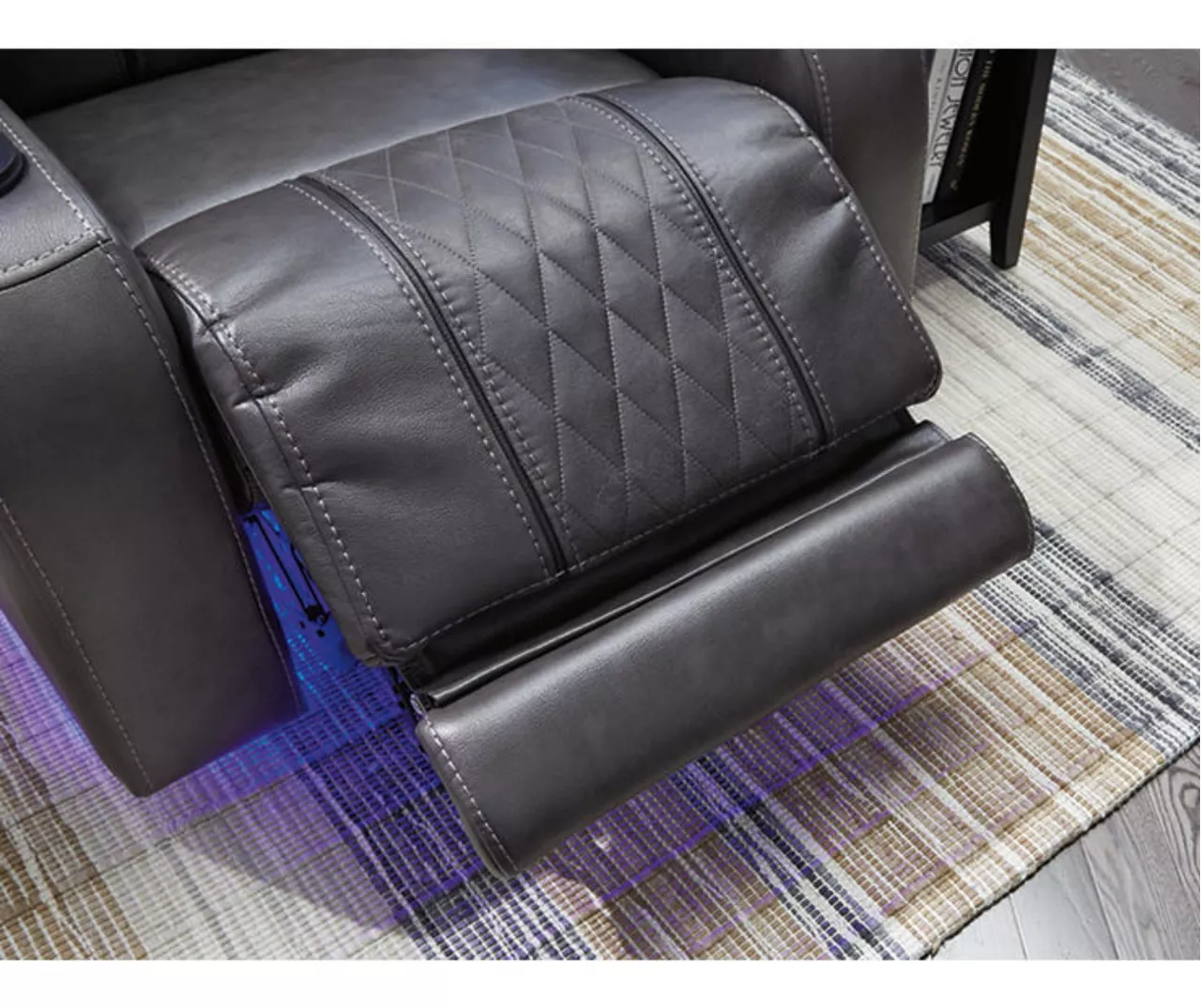 Composer Black Faux Leather Power Recliner 8 Composer Black Faux Leather Power Recliner - Image 8