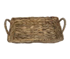 Brown Water Hyacinth Woven Decorative Tray, (12") -Home Sale Store 810612689 A4 4