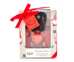 Cinnamon Cheer Glass Candle & Gnome Metal Holder Gift Set, 10 Oz. -Home Sale Store 810613782 A0 1