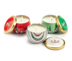 Fresh Balsam, Santa's Cookies & Cinnamon Cheer Gnome Tin Candle Gift Set, 3-Pack 5 Fresh Balsam, Santa's Cookies & Cinnamon Cheer Gnome Tin Candle Gift Set, 3-Pack -Home Sale Store 810613789 A0 2