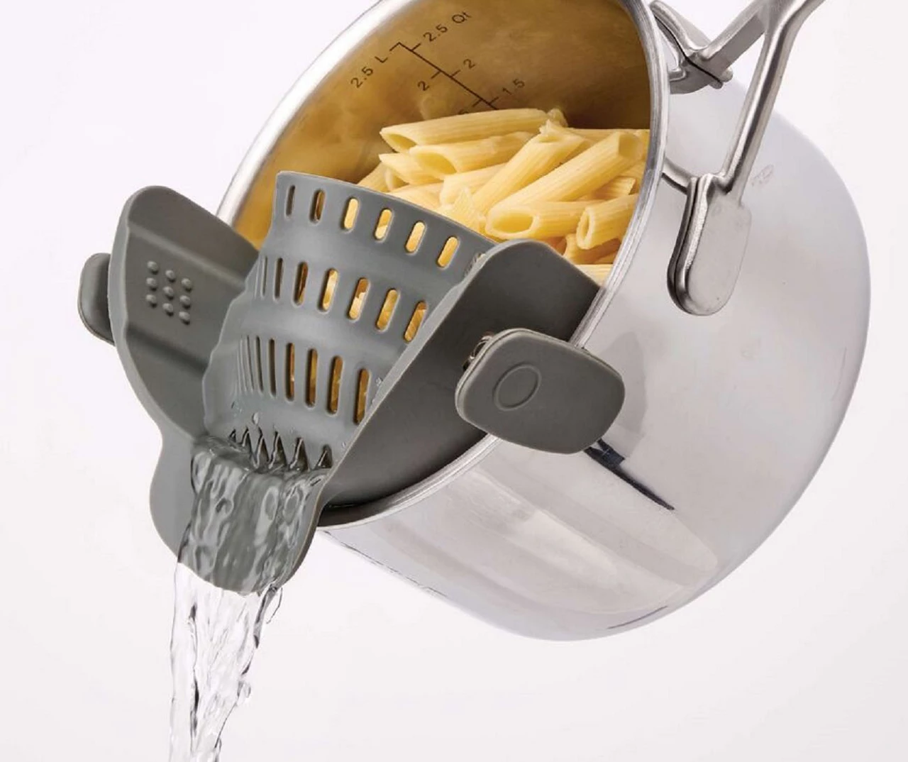 Gray Clip-On Pot Strainer 2 Gray Clip-On Pot Strainer - Image 2