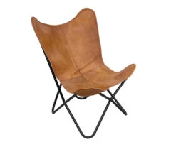 Home Sale Store 11 Tan Leather Butterfly Chair