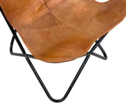 Tan Leather Butterfly Chair -Home Sale Store 810616677 A0 3