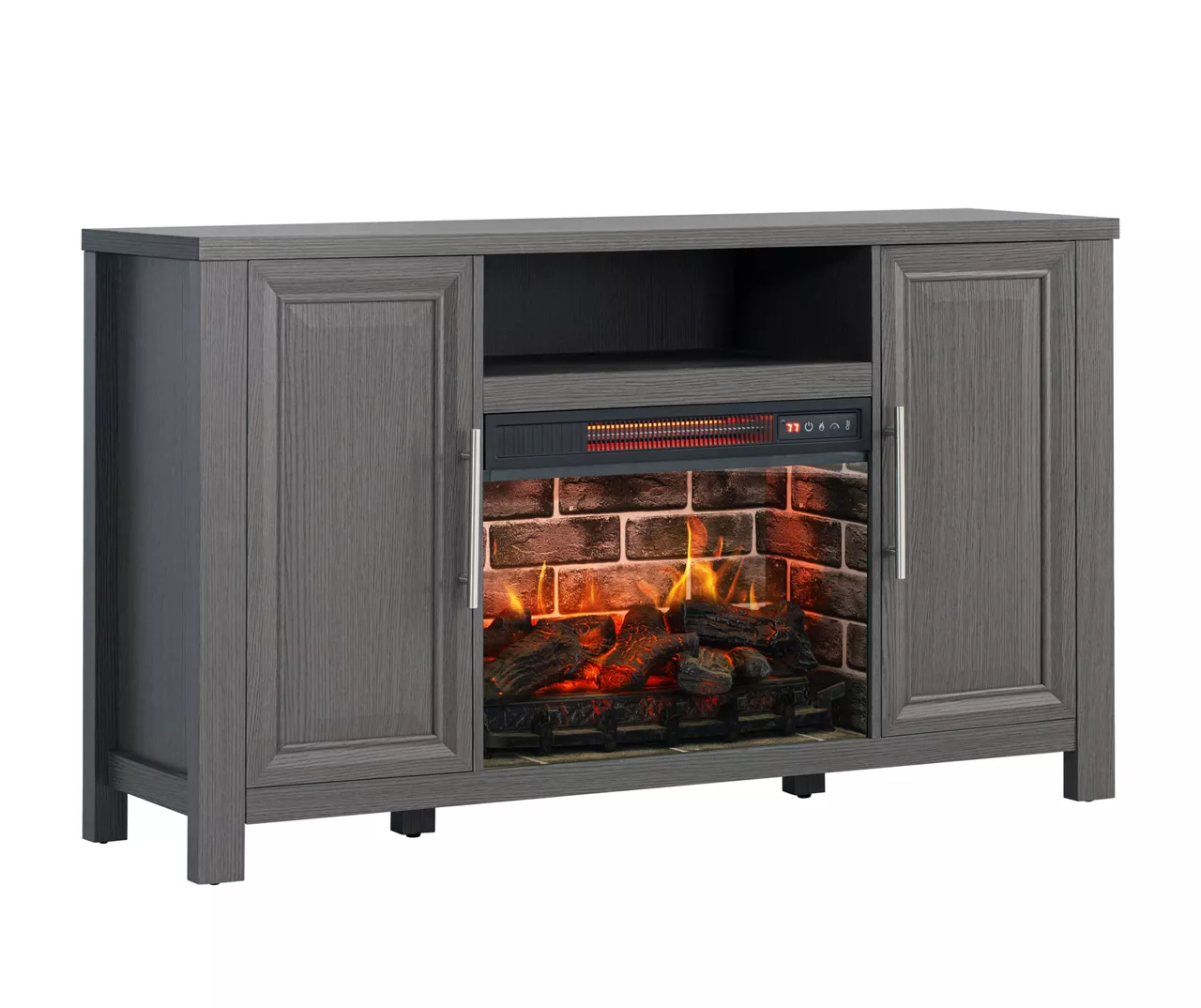 54" Gray Electric Fireplace Console 5 54" Gray Electric Fireplace Console - Image 5