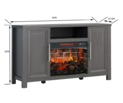 54" Gray Electric Fireplace Console 11 54" Gray Electric Fireplace Console -Home Sale Store 810617757 A6