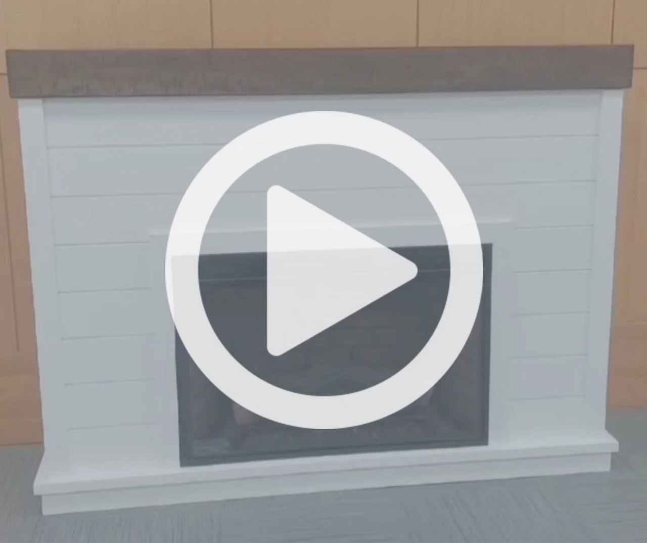 62" White Shiplap Grand Electric Fireplace 4 62" White Shiplap Grand Electric Fireplace - Image 4