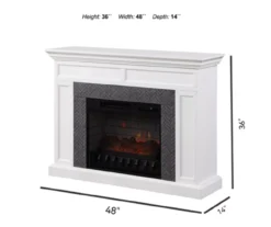 48" Faux Herringbone Mantel Electric Fireplace -Home Sale Store 810617761 A6 1