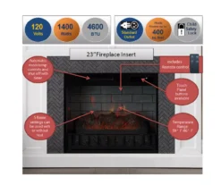 48" Faux Herringbone Mantel Electric Fireplace -Home Sale Store 810617761 M7