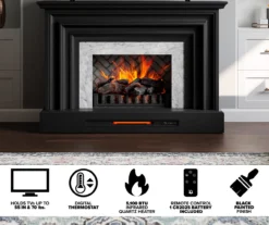 53.5" Black Petite Grand Electric Fireplace Console 16 53.5" Black Petite Grand Electric Fireplace Console -Home Sale Store 810617767 M7