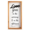 "Love You In The Morning" White Framed Wall Decor