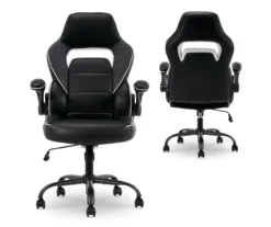 White & Black Faux Leather Gaming Chair 20 White & Black Faux Leather Gaming Chair -Home Sale Store 810618952 A0 10