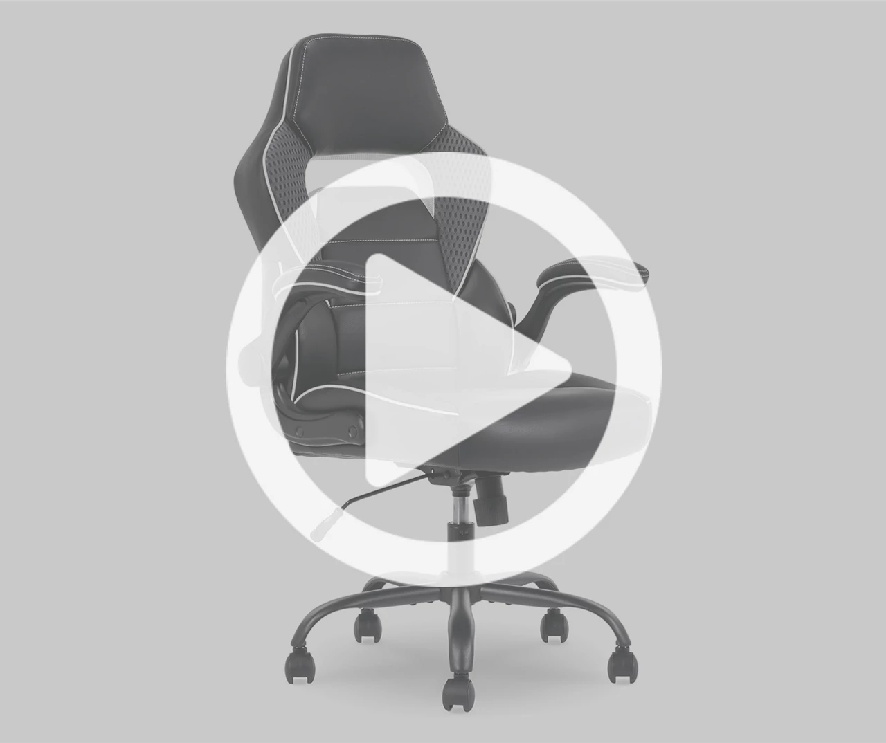 White & Black Faux Leather Gaming Chair 7 White & Black Faux Leather Gaming Chair - Image 7