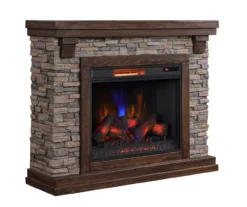 50" Madison Pine & Faux Stone Electric Fireplace 8 50" Madison Pine & Faux Stone Electric Fireplace -Home Sale Store 810620258 A0 2
