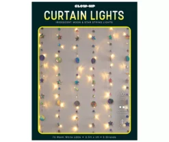 Glow-Up Iridescent Moon & Star Curtain Light Set, (3.5' X 5') -Home Sale Store 810621586 P0